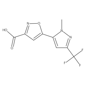 5-[1-methyl-3-(trifluoromethyl)-1H-pyrazol-5-yl]-1,2-oxazole-3-carboxylic acid结构式