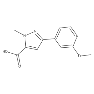 5-(2-Methoxypyridin-4-yl)-2-methylpyrazole-3-carboxylic acid结构式