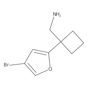 [1-(4-Bromofuran-2-yl)cyclobutyl]methanamine结构式