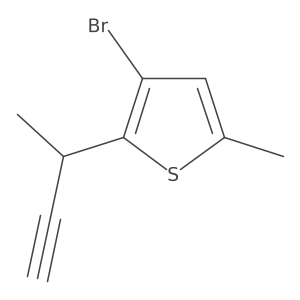 3-Bromo-2-(but-3-yn-2-yl)-5-methylthiophene结构式