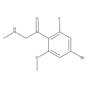 1-(4-Bromo-2-fluoro-6-methoxyphenyl)-2-(methylamino)ethan-1-one结构式