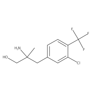 2-Amino-3-[3-chloro-4-(trifluoromethyl)phenyl]-2-methylpropan-1-ol结构式