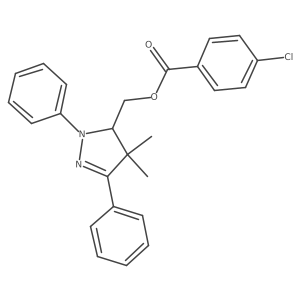 (4,4-Dimethyl-1,3-diphenyl-4,5-dihydro-1H-pyrazol-5-yl)methyl 4-chlorobenzoate Structure