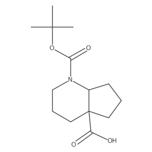 1-(tert-Butoxycarbonyl)octahydro-4aH-cyclopenta[b]pyridine-4a-carboxylic acid结构式