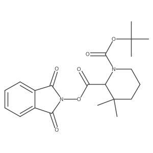 1-tert-butyl 2-(1,3-dioxo-2,3-dihydro-1H-isoindol-2-yl) 3,3-dimethylpiperidine-1,2-dicarboxylate Structure