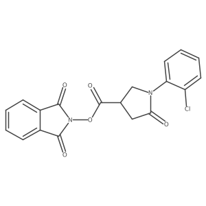 1,3-dioxo-2,3-dihydro-1H-isoindol-2-yl 1-(2-chlorophenyl)-5-oxopyrrolidine-3-carboxylate结构式