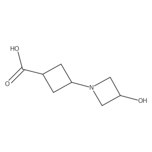 3-(3-Hydroxyazetidin-1-yl)cyclobutane-1-carboxylic acid Structure
