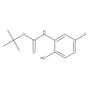 tert-butyl N-(5-fluoro-2-hydroxyphenyl)carbamate结构式