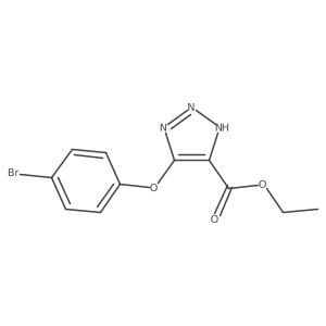 Ethyl 5-(4-bromophenoxy)-1H-1,2,3-triazole-4-carboxylate Structure