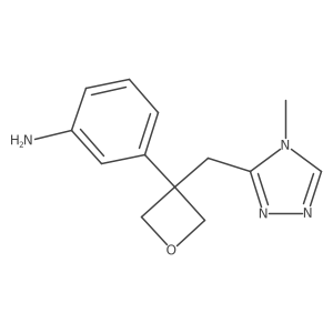 3-(3-((4-methyl-4H-1,2,4-triazol-3-yl)methyl)oxetan-3-yl)aniline结构式