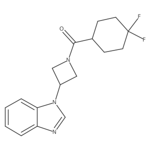 1-[1-(4,4-difluorocyclohexanecarbonyl)azetidin-3-yl]-1H-1,3-benzodiazole Structure