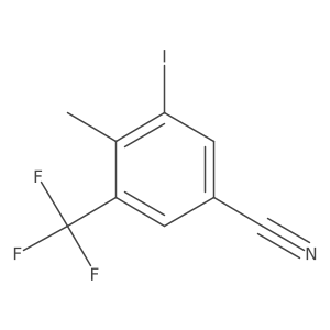 3-Iodo-4-methyl-5-(trifluoromethyl)benzonitrile Structure