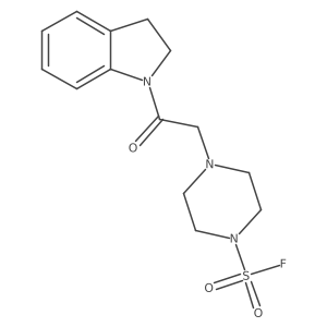 4-[2-(2,3-dihydro-1H-indol-1-yl)-2-oxoethyl]piperazine-1-sulfonyl fluoride结构式
