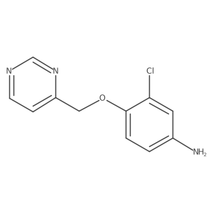 3-chloro-4-(4-pyrimidinylmethoxy)Benzenamine结构式