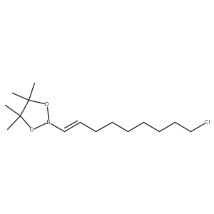 2-[(Z)-9-chloronon-1-enyl]-4,4,5,5-tetramethyl-1,3,2-dioxaborolane结构式