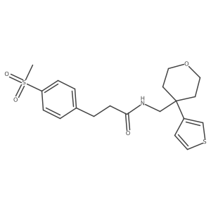 3-(4-methanesulfonylphenyl)-N-{[4-(thiophen-3-yl)oxan-4-yl]methyl}propanamide结构式