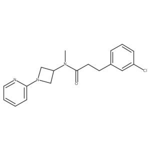 3-(3-chlorophenyl)-N-methyl-N-[1-(pyridin-2-yl)azetidin-3-yl]propanamide结构式