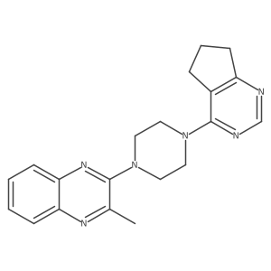 2-(4-{5H,6H,7H-cyclopenta[d]pyrimidin-4-yl}piperazin-1-yl)-3-methylquinoxaline结构式