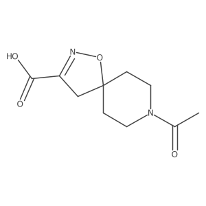 8-Acetyl-1-oxa-2,8-diazaspiro[4.5]dec-2-ene-3-carboxylic acid结构式