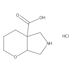 (4Ar,7aS)-3,4,5,6,7,7a-hexahydro-2H-pyrano[2,3-c]pyrrole-4a-carboxylic acid;hydrochloride Structure