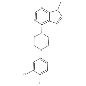 6-[4-(3-chloro-4-fluorophenyl)piperazin-1-yl]-9-methyl-9H-purine Structure
