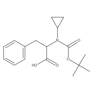 (2S)-2-{[(tert-butoxy)carbonyl](cyclopropyl)amino}-3-phenylpropanoic acid结构式