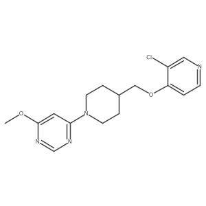4-(4-{[(3-Chloropyridin-4-yl)oxy]methyl}piperidin-1-yl)-6-methoxypyrimidine Structure