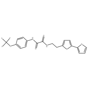 N-(2-{[2,2'-bithiophene]-5-yl}ethyl)-N'-[4-(trifluoromethoxy)phenyl]ethanediamide结构式