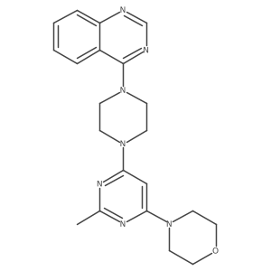 4-{4-[2-Methyl-6-(morpholin-4-yl)pyrimidin-4-yl]piperazin-1-yl}quinazoline结构式