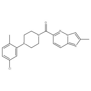 1-(5-Chloro-2-methylphenyl)-4-{2-methylimidazo[1,2-b]pyridazine-6-carbonyl}piperazine Structure