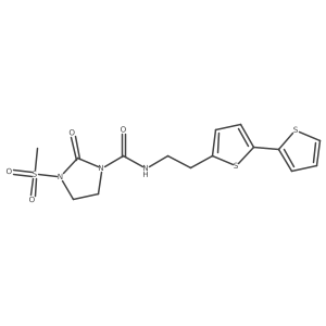 N-(2-{[2,2'-bithiophene]-5-yl}ethyl)-3-methanesulfonyl-2-oxoimidazolidine-1-carboxamide Structure