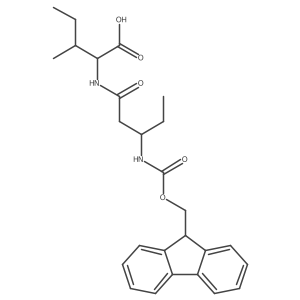 (2S)-2-[(3R)-3-({[(9H-fluoren-9-yl)methoxy]carbonyl}amino)pentanamido]-3-methylpentanoic acid结构式