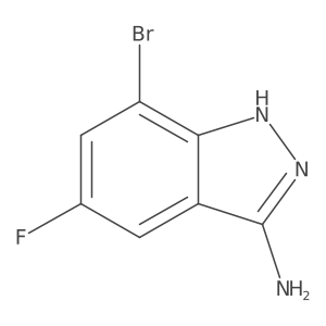 7-Bromo-5-fluoro-1H-indazol-3-amine结构式