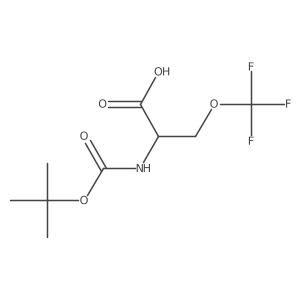 N-(Tert-butoxycarbonyl)-O-(trifluoromethyl)-D-serine结构式