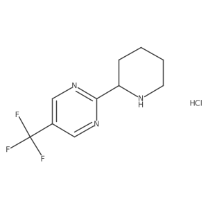 rel-2-[(2R)-piperidin-2-yl]-5-(trifluoromethyl)pyrimidine hydrochloride Structure