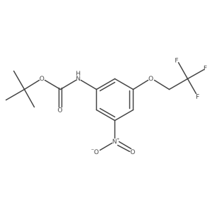 tert-butyl N-[3-nitro-5-(2,2,2-trifluoroethoxy)phenyl]carbamate结构式