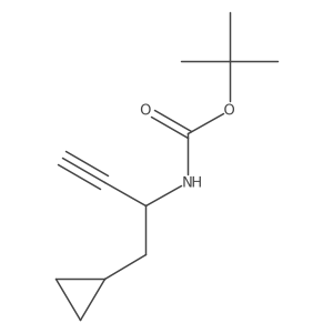 tert-butyl N-(1-cyclopropylbut-3-yn-2-yl)carbamate结构式