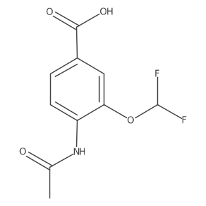 3-(Difluoromethoxy)-4-acetamidobenzoic acid结构式