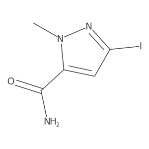 3-iodo-1-methyl-1H-pyrazole-5-carboxamide结构式