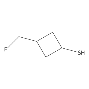 3-(Fluoromethyl)cyclobutane-1-thiol结构式