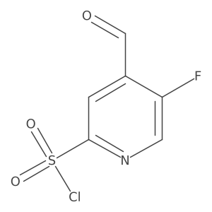 5-Fluoro-4-formylpyridine-2-sulfonyl chloride Structure