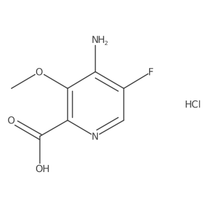 4-Amino-5-fluoro-3-methoxypicolinic acid hydrochloride结构式