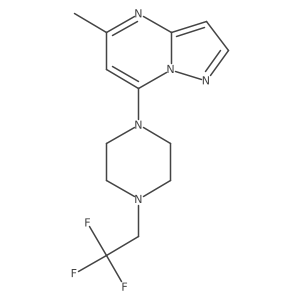 1-{5-Methylpyrazolo[1,5-a]pyrimidin-7-yl}-4-(2,2,2-trifluoroethyl)piperazine Structure