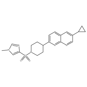 6-cyclopropyl-2-{1-[(1-methyl-1H-imidazol-4-yl)sulfonyl]piperidin-4-yl}-1,8-naphthyridine Structure
