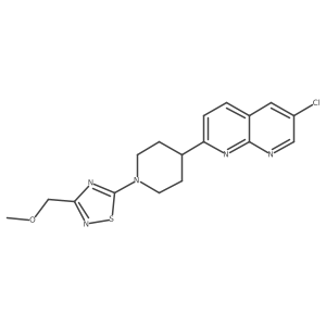 6-Chloro-2-{1-[3-(methoxymethyl)-1,2,4-thiadiazol-5-yl]piperidin-4-yl}-1,8-naphthyridine Structure
