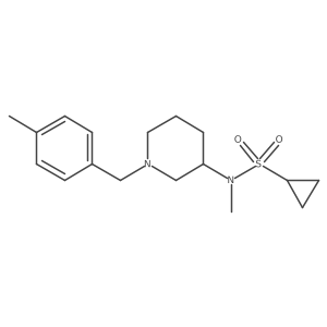 N-methyl-N-{1-[(4-methylphenyl)methyl]piperidin-3-yl}cyclopropanesulfonamide结构式