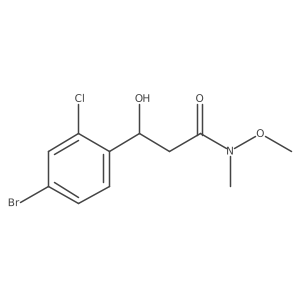 3-(4-Bromo-2-chlorophenyl)-3-hydroxy-N-methoxy-N-methylpropanamide Structure