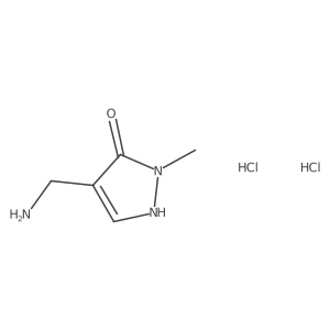 4-(aminomethyl)-1-methyl-1H-pyrazol-5-ol dihydrochloride Structure