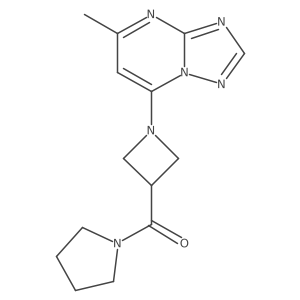 1-(1-{5-Methyl-[1,2,4]triazolo[1,5-a]pyrimidin-7-yl}azetidine-3-carbonyl)pyrrolidine Structure