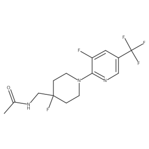 N-({4-fluoro-1-[3-fluoro-5-(trifluoromethyl)pyridin-2-yl]piperidin-4-yl}methyl)acetamide结构式